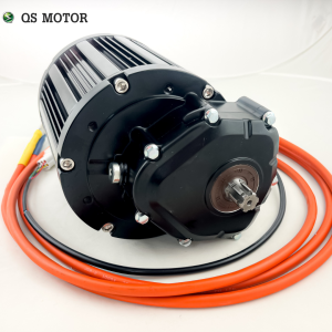 Электродвигатель QS Motor 4kWt с редуктором (1:2,5, BLDC, 72 В, до 160 Н·м, воздушное охлаждение, с датчиками Холла)